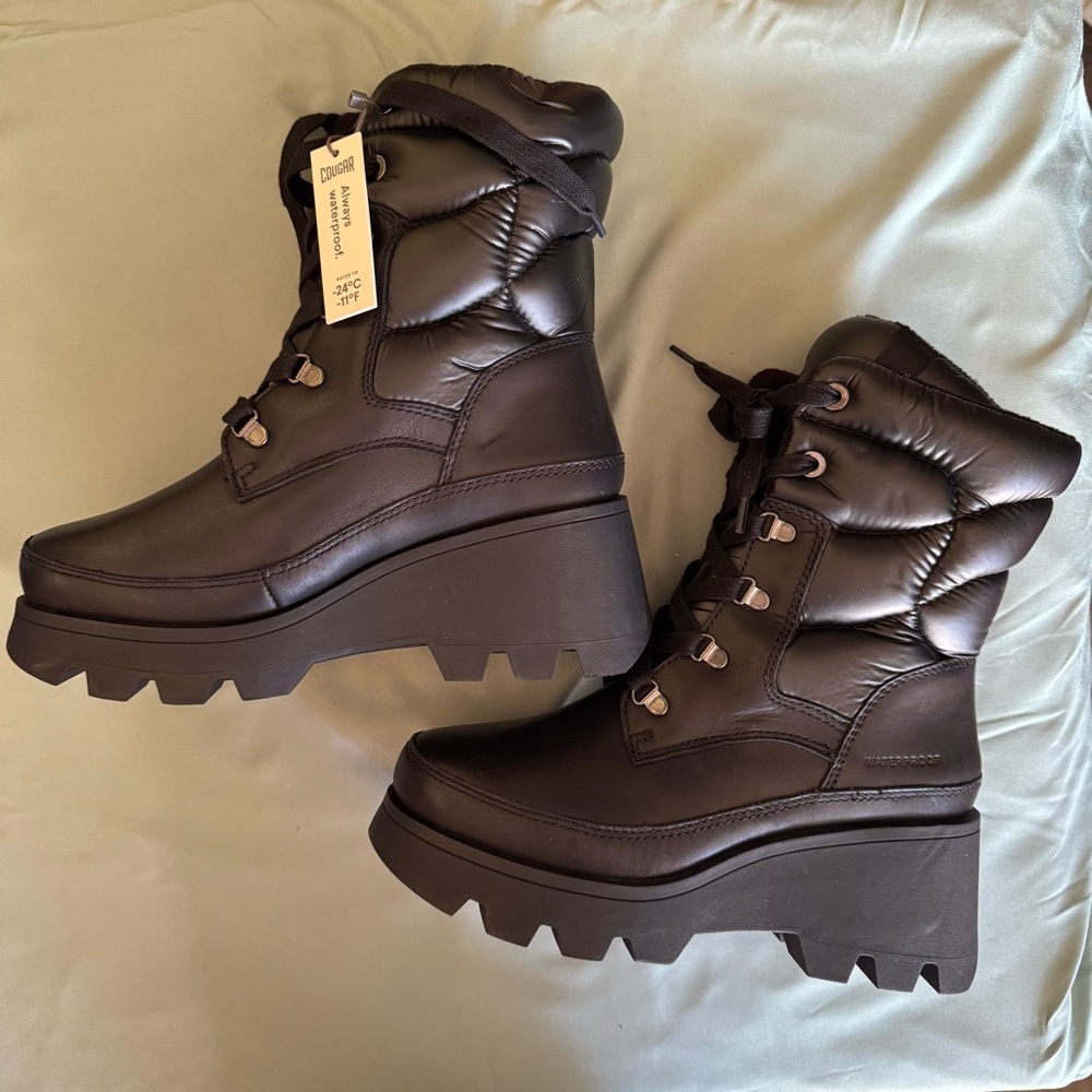 Cougar Verona Waterproof Winter Women's Black Pluffer Boots Size 8